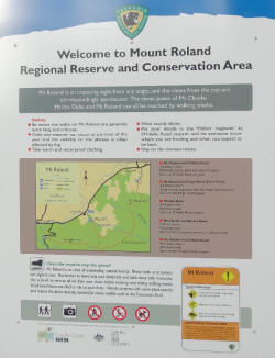Mt Roland Sign
